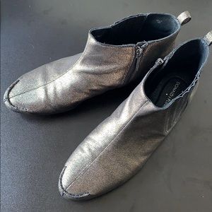 Donald J Pliner Metallic Suede Ankle Bootie